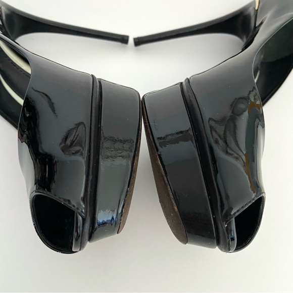 Louis Vuitton Black Patent Leather Peep Toe Platform High Heel Pumps Size 41 - Picture 9 of 16